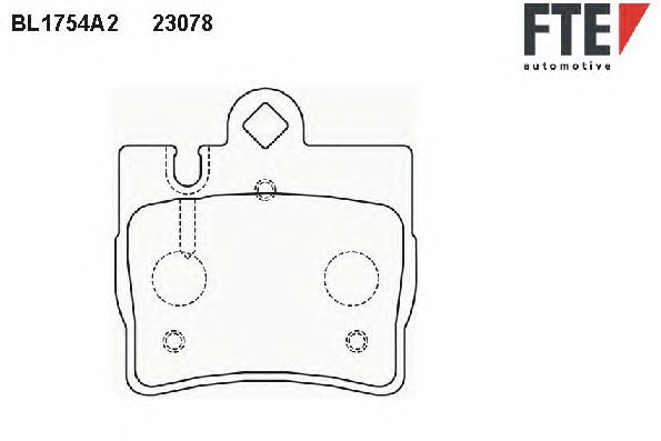 Комплект тормозных колодок, дисковый тормоз BL1754A2