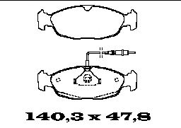 Комплект тормозных колодок, дисковый тормоз BL1318A2