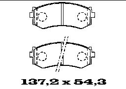 Комплект тормозных колодок, дисковый тормоз BL1336A2