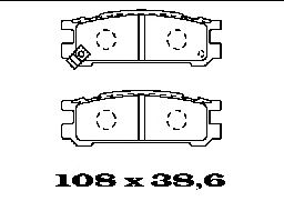 Комплект тормозных колодок, дисковый тормоз BL1375A2