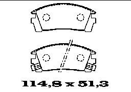 Комплект тормозных колодок, дисковый тормоз BL1379A2