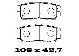 Комплект тормозных колодок, дисковый тормоз BL1396A2