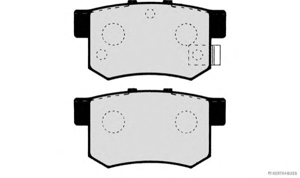 Комплект тормозных колодок, дисковый тормоз J3614008