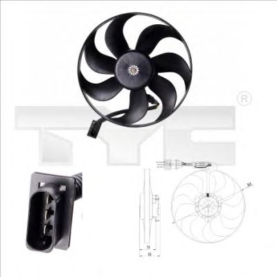 Fan, radiator 837-0002