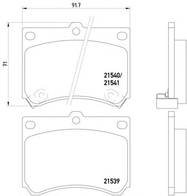 Комплект тормозных колодок, дисковый тормоз MDB1575