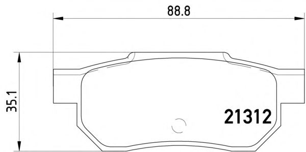 Комплект тормозных колодок, дисковый тормоз MDB1360