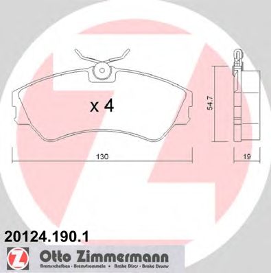 Brake Pad Set, disc brake 20124.190.1