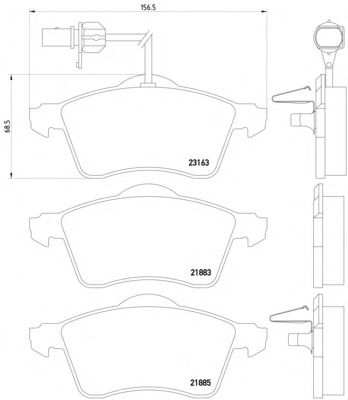 Комплект тормозных колодок, дисковый тормоз 8DB 355 008-931