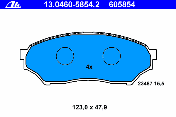 Комплект тормозных колодок, дисковый тормоз 13.0460-5854.2