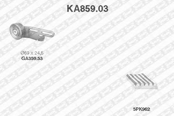 Поликлиновой ременный комплект KA859.03