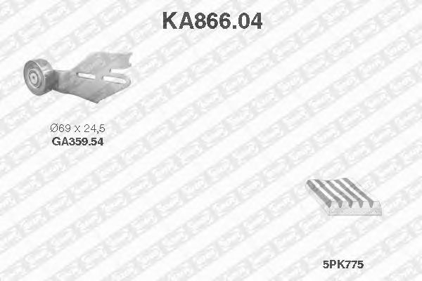 Поликлиновой ременный комплект KA866.04