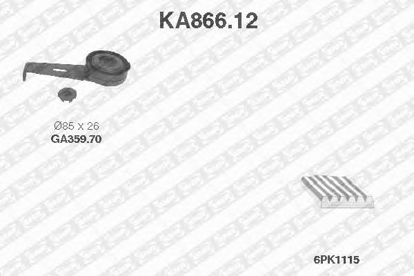 Поликлиновой ременный комплект KA866.12
