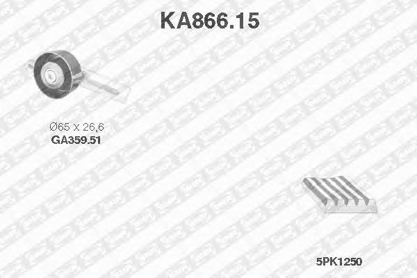 Поликлиновой ременный комплект KA866.15