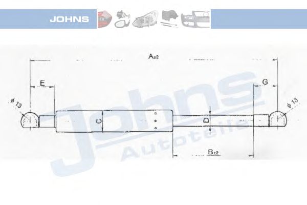 Упругий элемент, крышка багажника / помещения для груза 55 53 95-92
