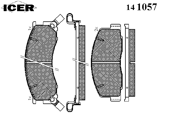 Комплект тормозных колодок, дисковый тормоз 141057