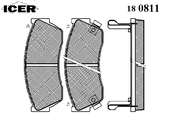Комплект тормозных колодок, дисковый тормоз 180811