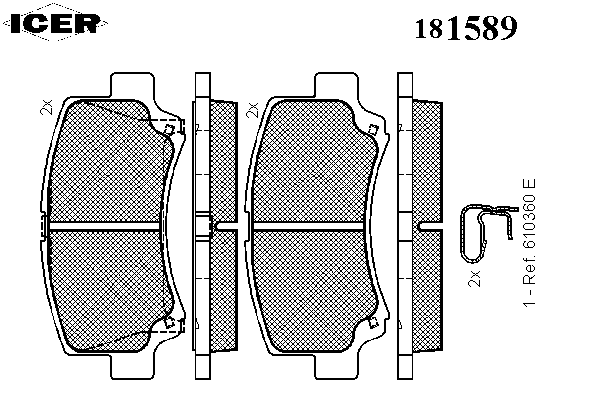 Brake Pad Set, disc brake 181589