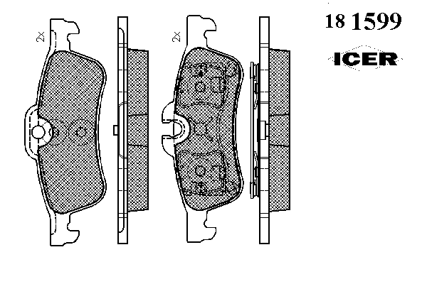 Комплект тормозных колодок, дисковый тормоз 181599