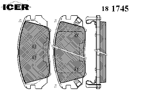 Kit de plaquettes de frein, frein à disque 181745