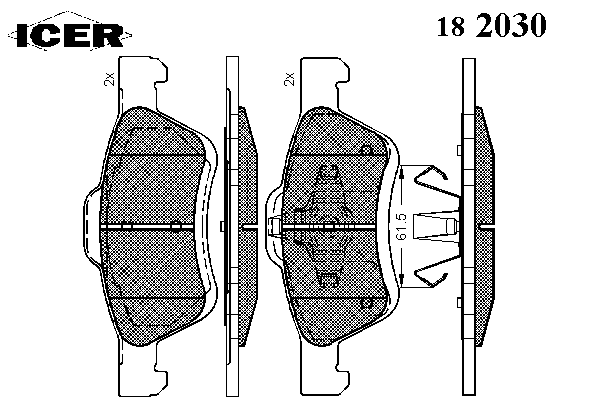 Brake Pad Set, disc brake 182030