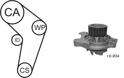 Water Pump & Timing Belt Kit WPK-9274R01