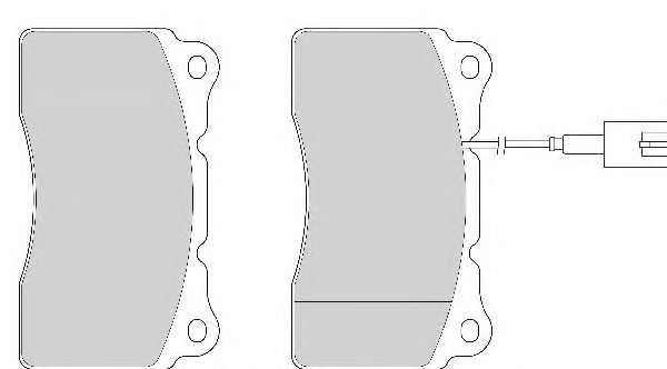 Комплект тормозных колодок, дисковый тормоз FD6868A