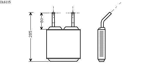 Теплообменник, отопление салона OL6115