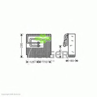 Evaporator, air conditioning 94-5714
