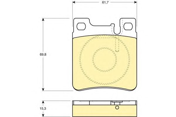 Комплект тормозных колодок, дисковый тормоз 6111232