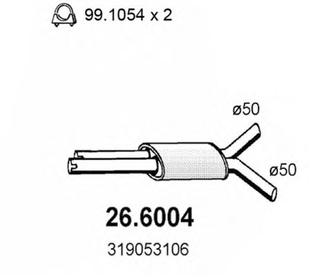 Middle Silencer 26.6004