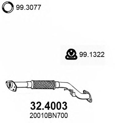 Труба выхлопного газа 32.4003