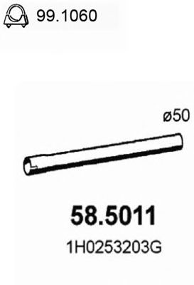 Tubo gas scarico 58.5011