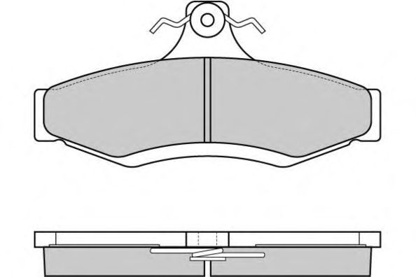 Комплект тормозных колодок, дисковый тормоз 12-0851