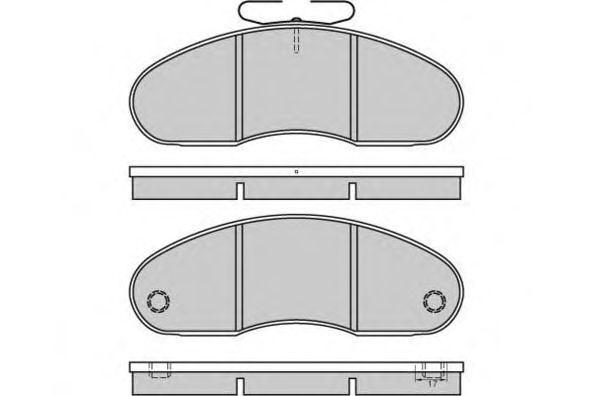 Комплект тормозных колодок, дисковый тормоз 12-5224