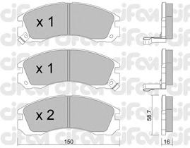 Brake Pad Set, disc brake 822-134-0