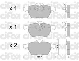 Kit de plaquettes de frein, frein à disque 822-314-1
