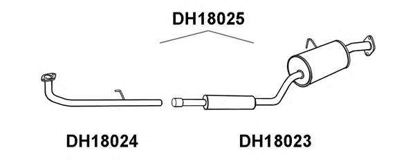 Front Silencer DH18025