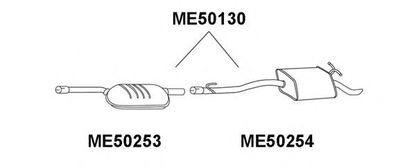 Предглушитель выхлопных газов ME50253