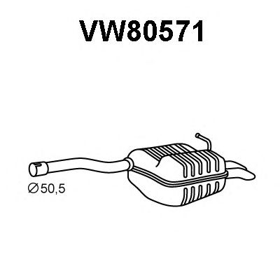 Silenciador posterior VW80571