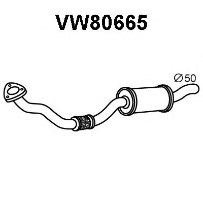 Σωλήνας εξάτμισης VW80665