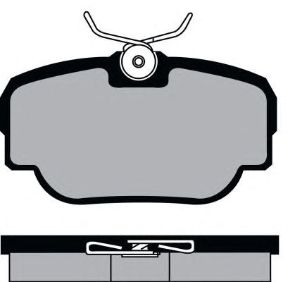 Комплект тормозных колодок, дисковый тормоз PA1046