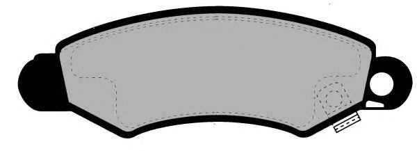 Комплект тормозных колодок, дисковый тормоз PA1303