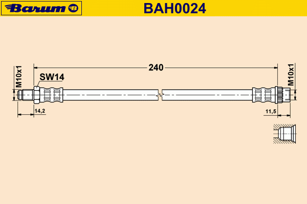 Тормозной шланг BAH0024