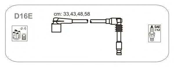 Комплект проводов зажигания D16E