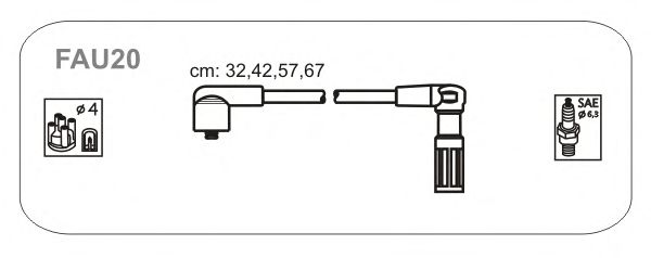 Комплект проводов зажигания FAU20