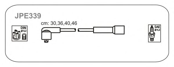 Комплект проводов зажигания JPE339
