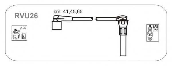 Комплект проводов зажигания RVU26