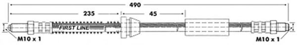 Tubo flexible de frenos FBH6155
