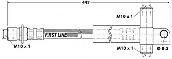 Tubo flexible de frenos FBH6167