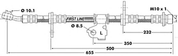 Tubo flexible de frenos FBH6198